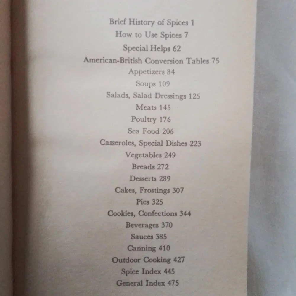 Vintage Spices of the World Cookbook by McCormick Paperback